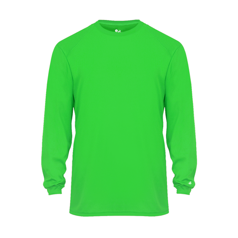 Badger Sport B-Core L/S Tee (410400-001304), Color 'Lime'